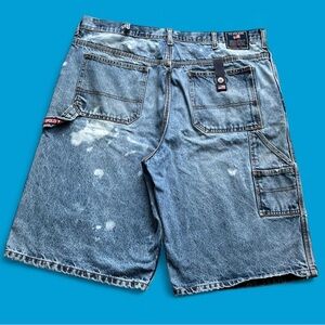 US POLO ASSN Y2K VTG Relaxed Denim Carpenter Shorts Mens 40x13 distressed